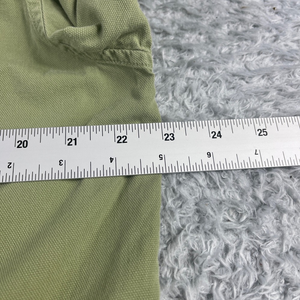 Express Mens Classic Fit Cotton Canvas Button Down Shirt Olive Green Medium - Picture 4 of 8